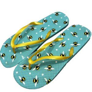 Unbranded Womens Sz 8 Honey Bee Flip Flops Thongs Sandals